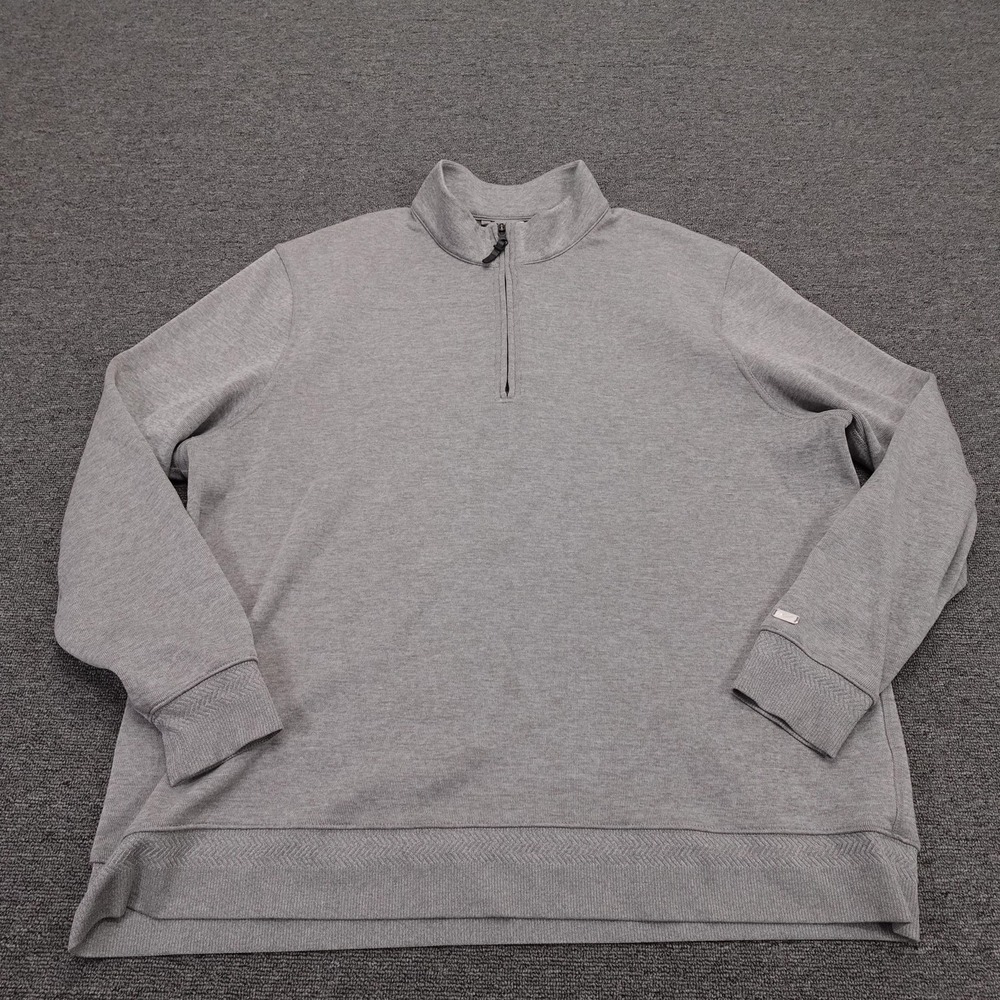 Nike Dri-FIT Pullover Mens 2XL Gray 1/4 Zip Fleece Mock Neck Athletic Top
